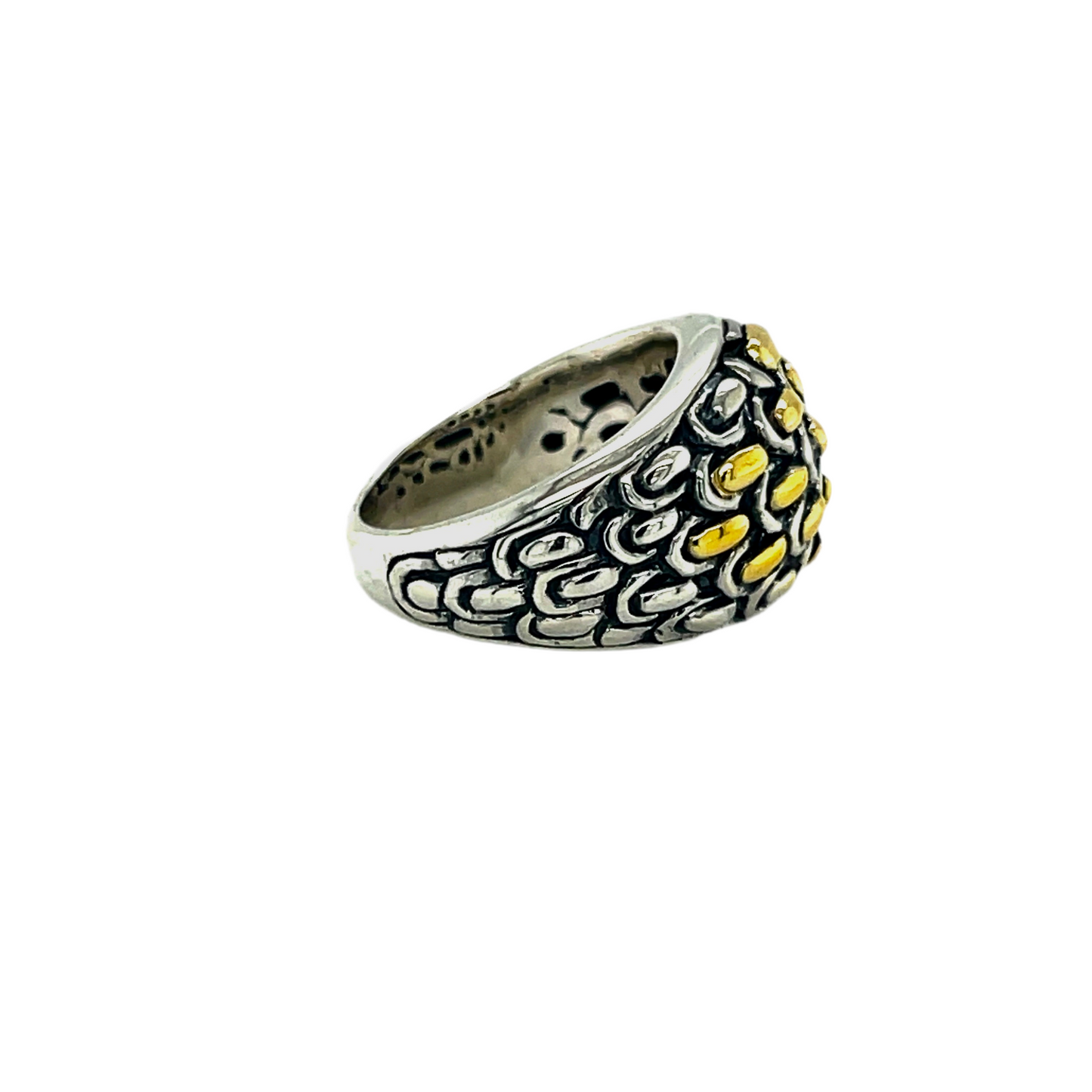 18kt Gold and Silver ring