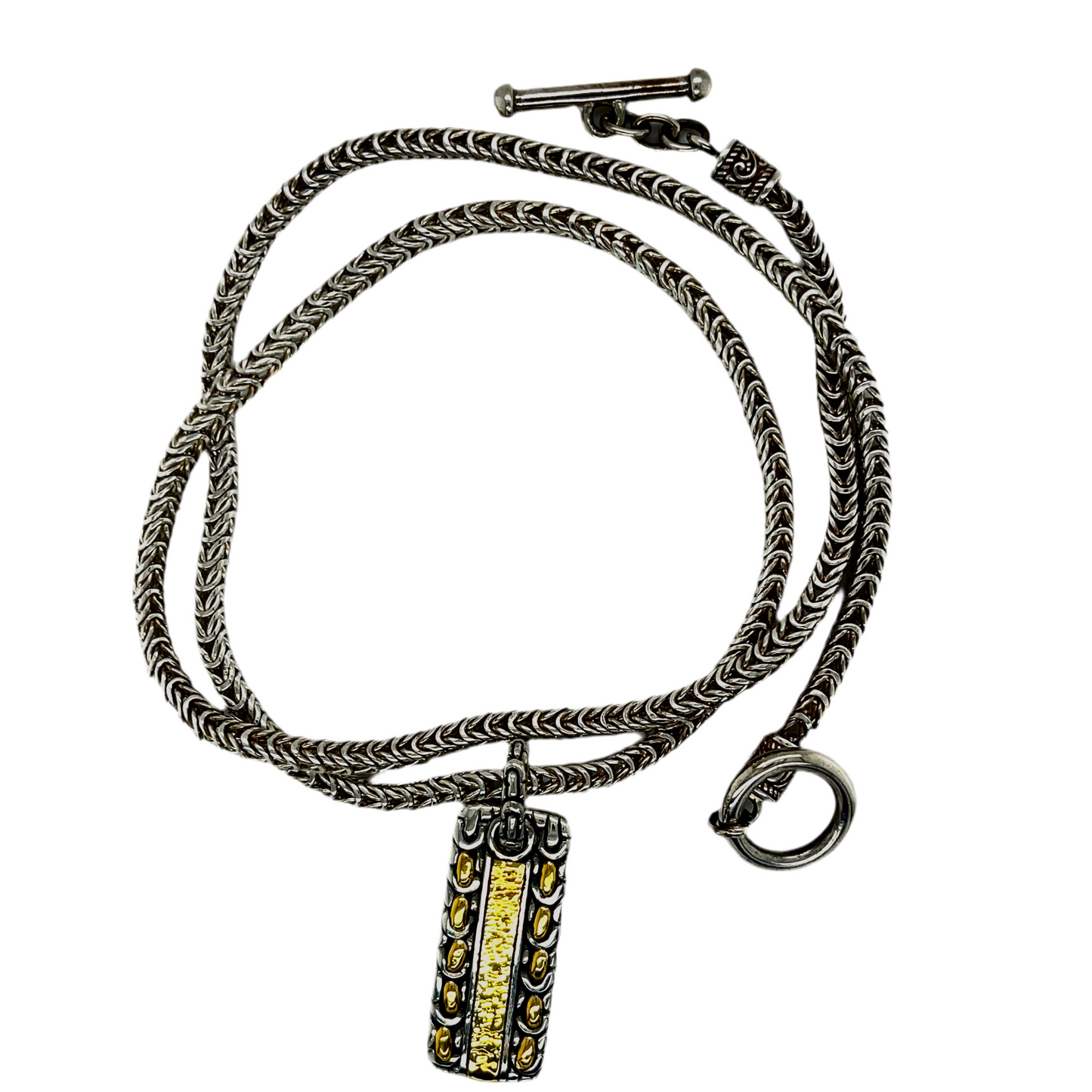 SPG 193-Gold and Silver pendant with chain