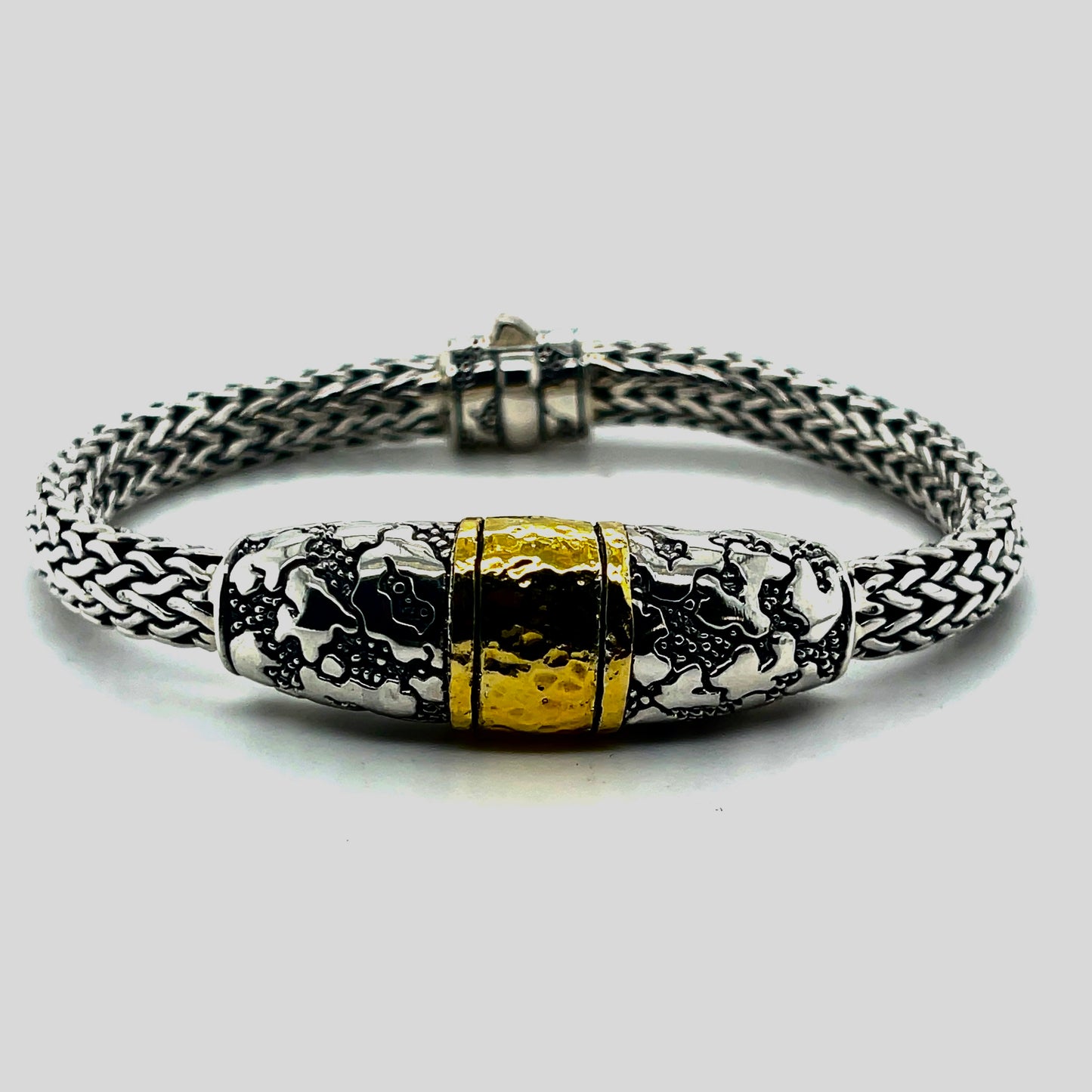 Silver and 18kt Gold bracelet