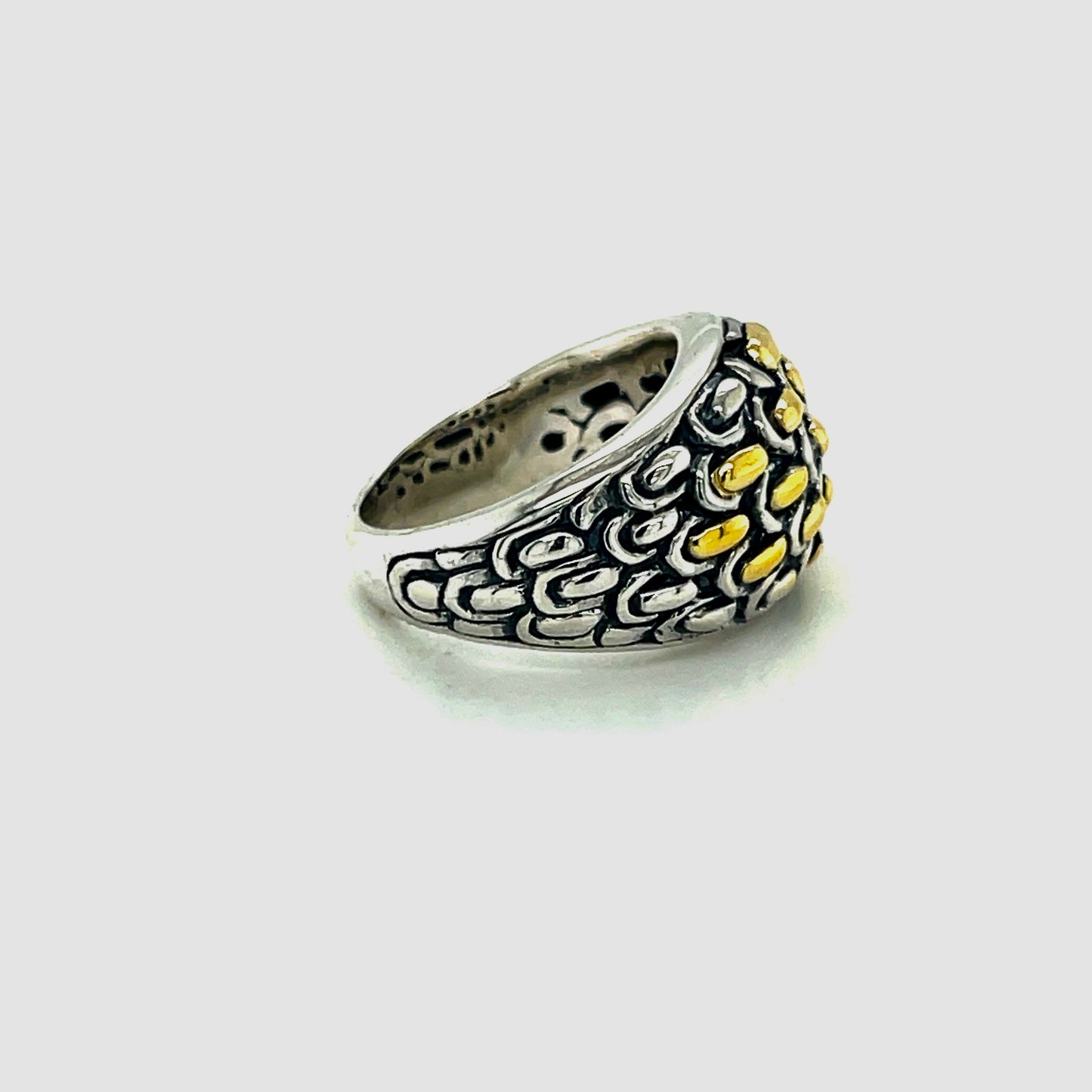 18kt Gold and Silver ring