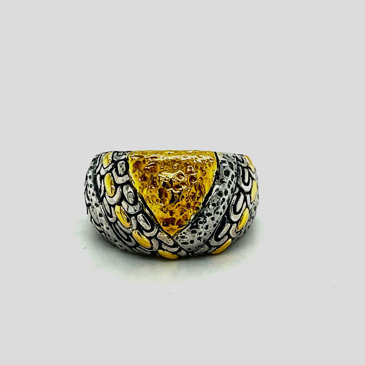 18kt Gold and Silver ring