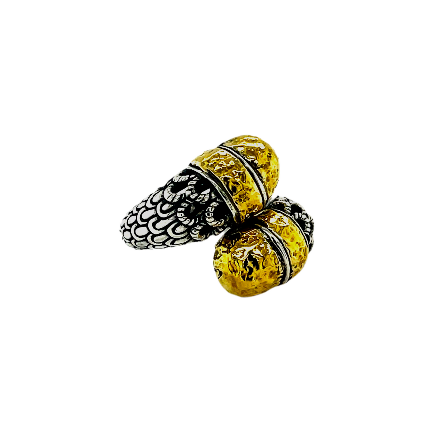 Silver ring with 18kt Gold accent