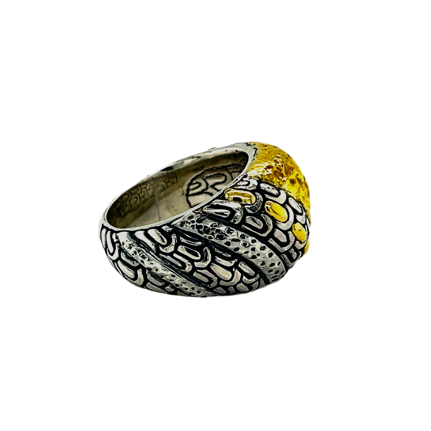 18kt Gold and Silver ring