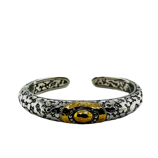 Silver  Gold cuff bracelet