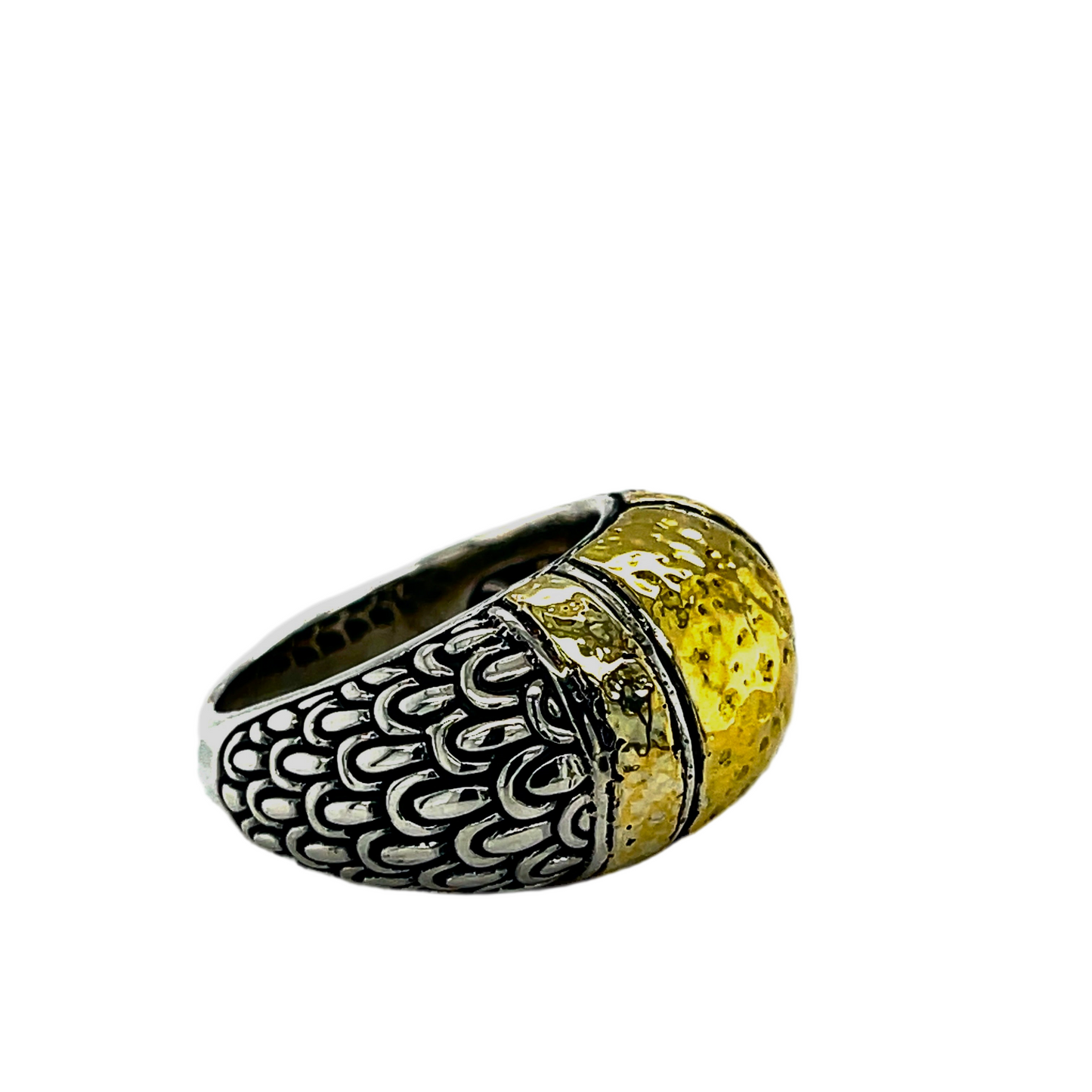 Silver Ring with 18kt Gold accent