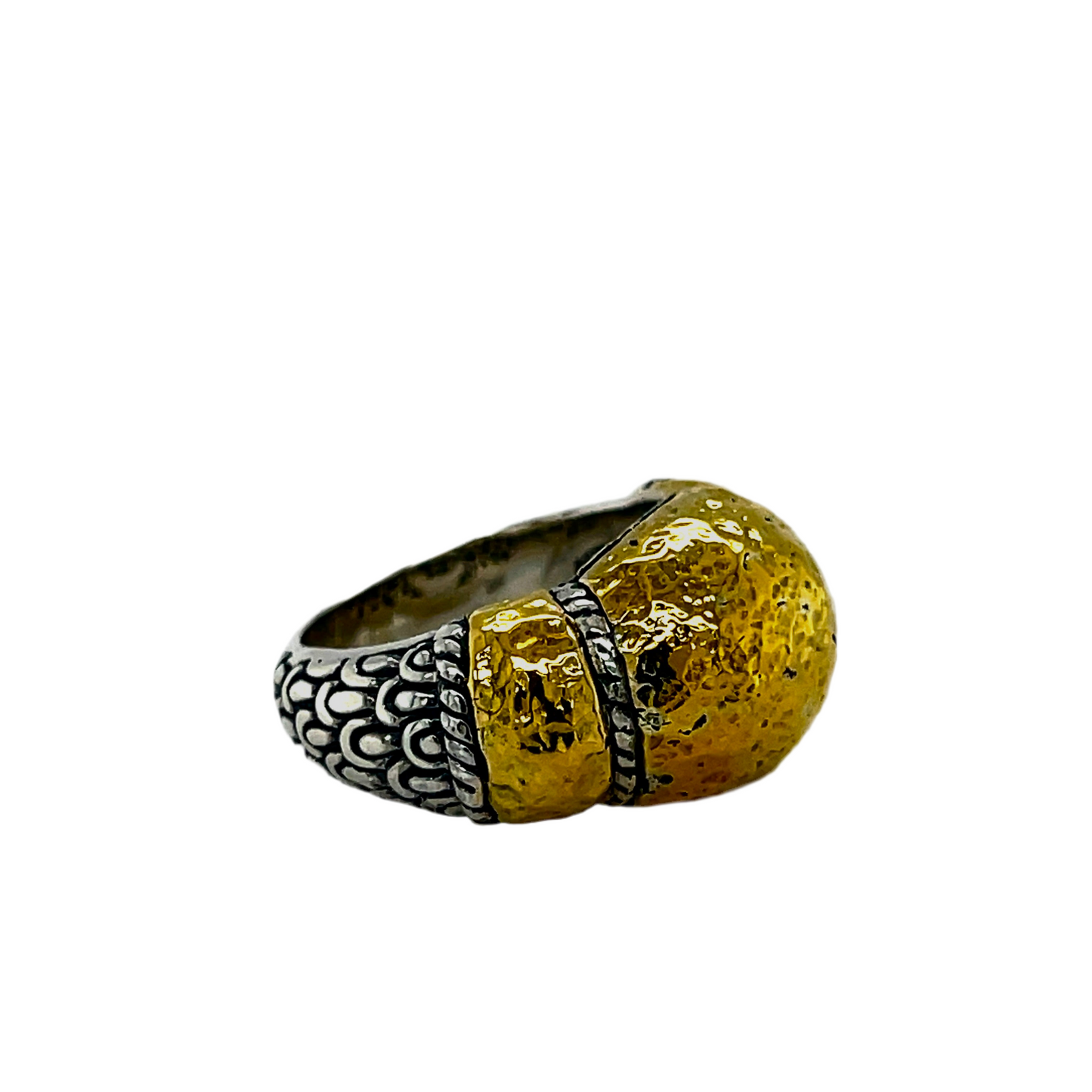 Silver gold  ring