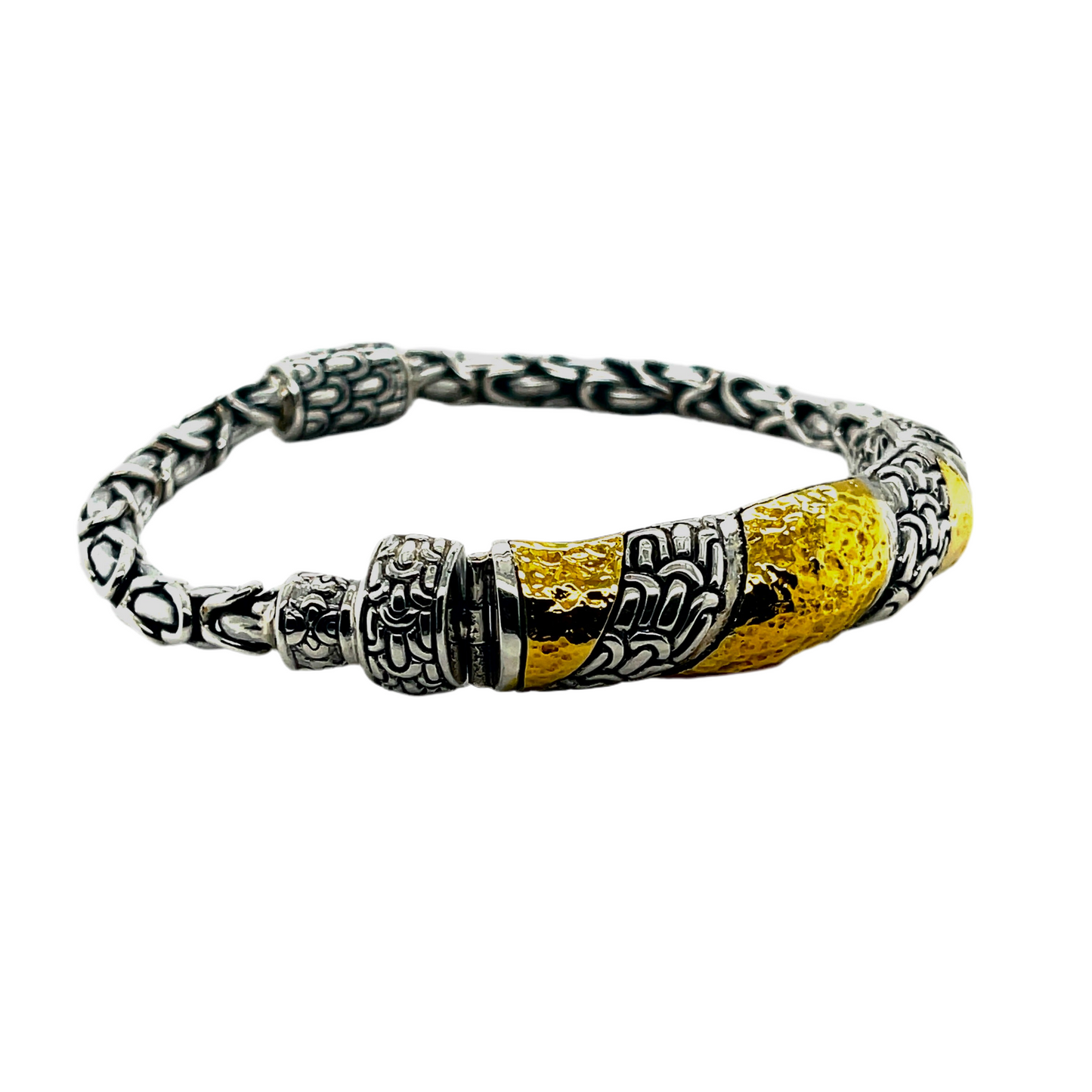 Silver and 18kt Gold bracelet