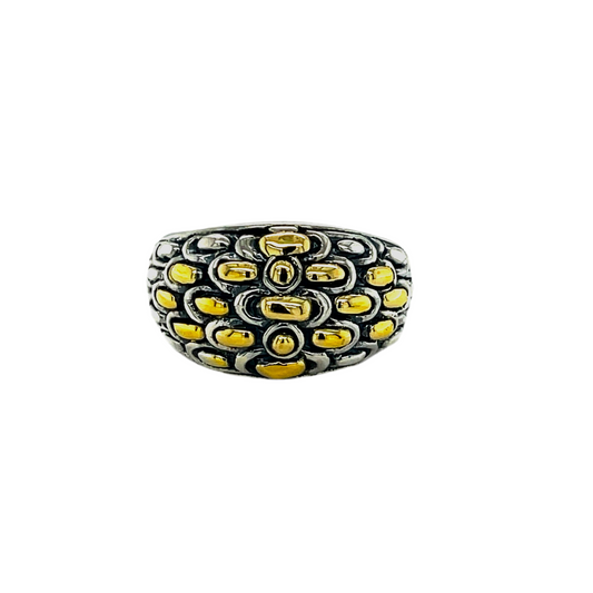 18kt Gold and Silver ring