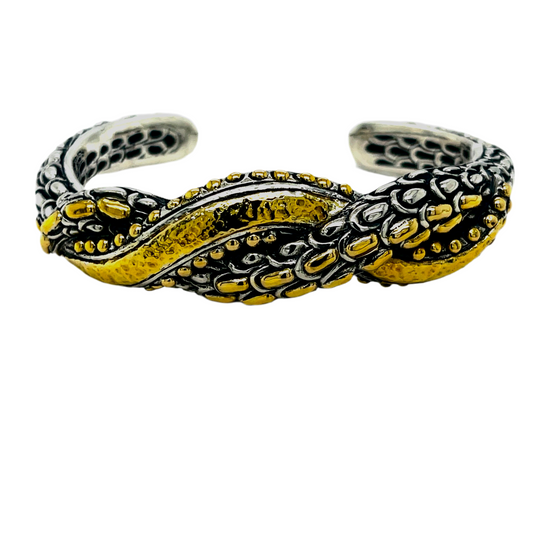 SRG Silver gold cuff bracelet