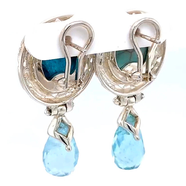 Turquoise & Aqua Silver Earrings